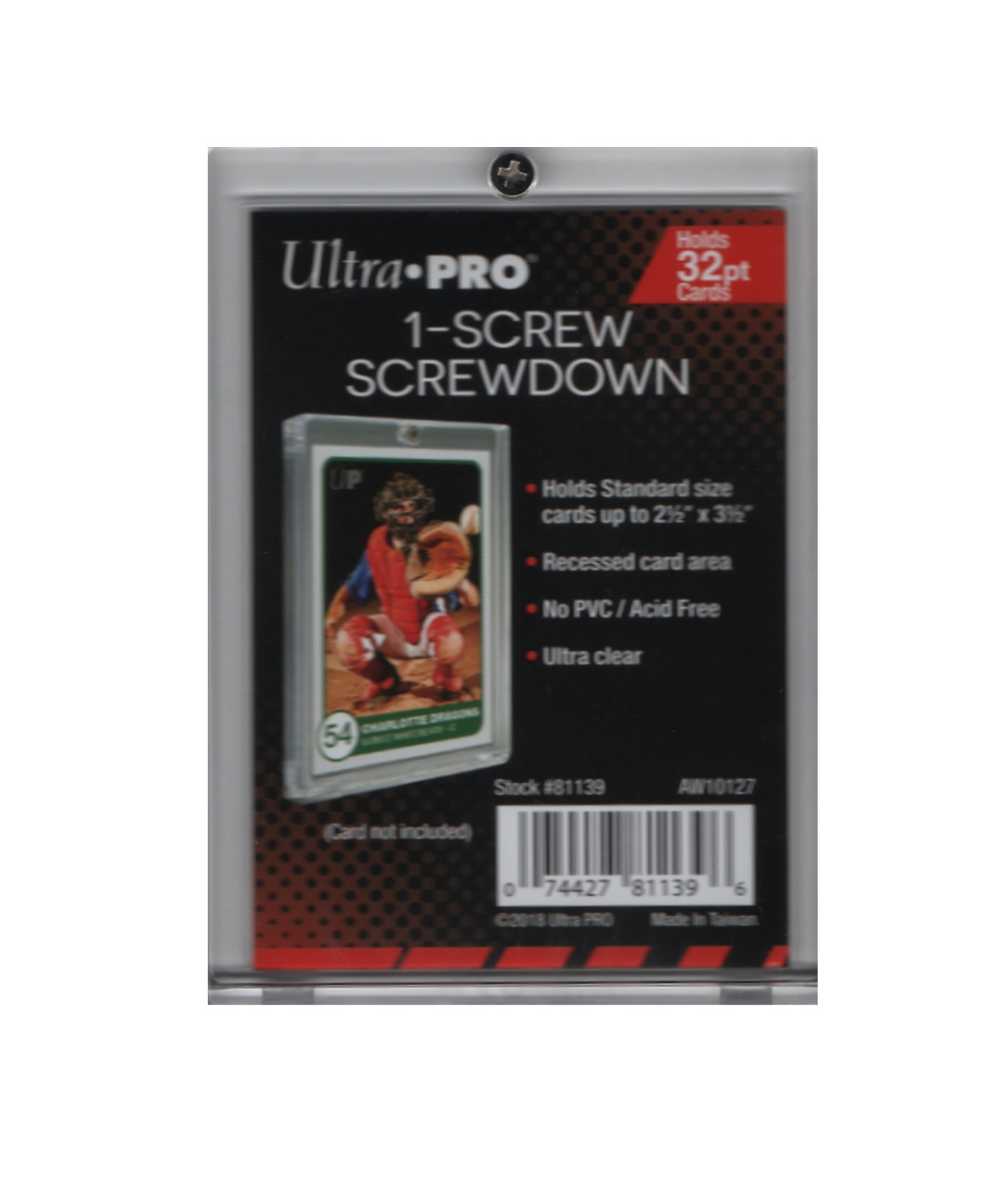 (6-Pack) Ultra Pro 1-Screw Screwdown Trading Card Holders Recessed Regular 32pt