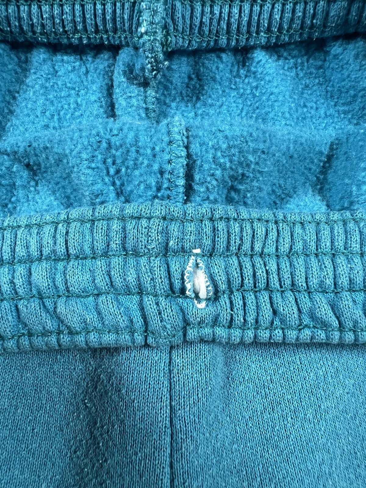 Vintage Charlotte Hornets Teal Fleece Shorts Size XL Made in USA 90s NBA Logo 7