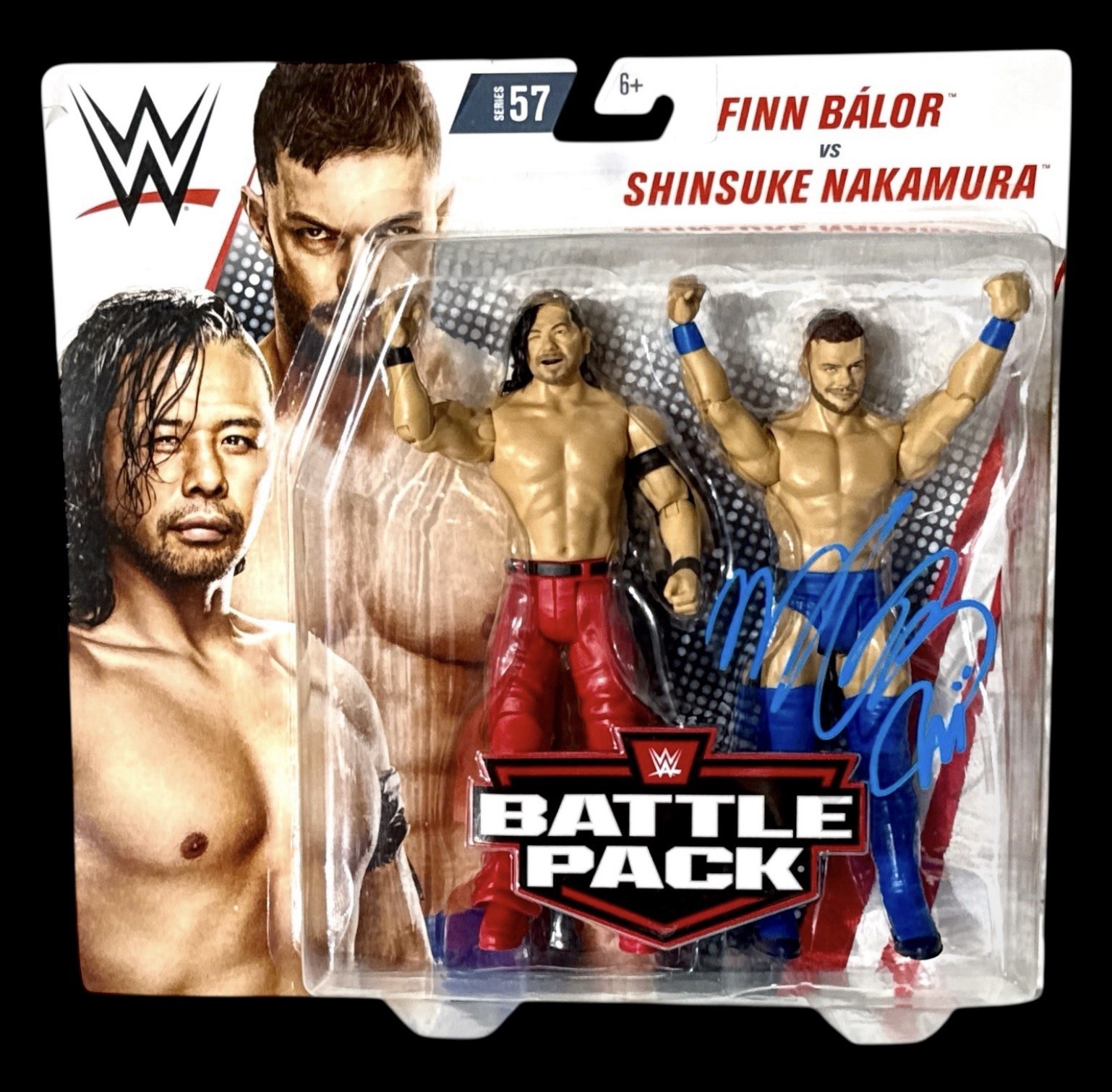 WWE FINN BALOR SIGNED BATTLE 2-PACK TOY ACTION FIGURE WITH PROOF AND PSA COA