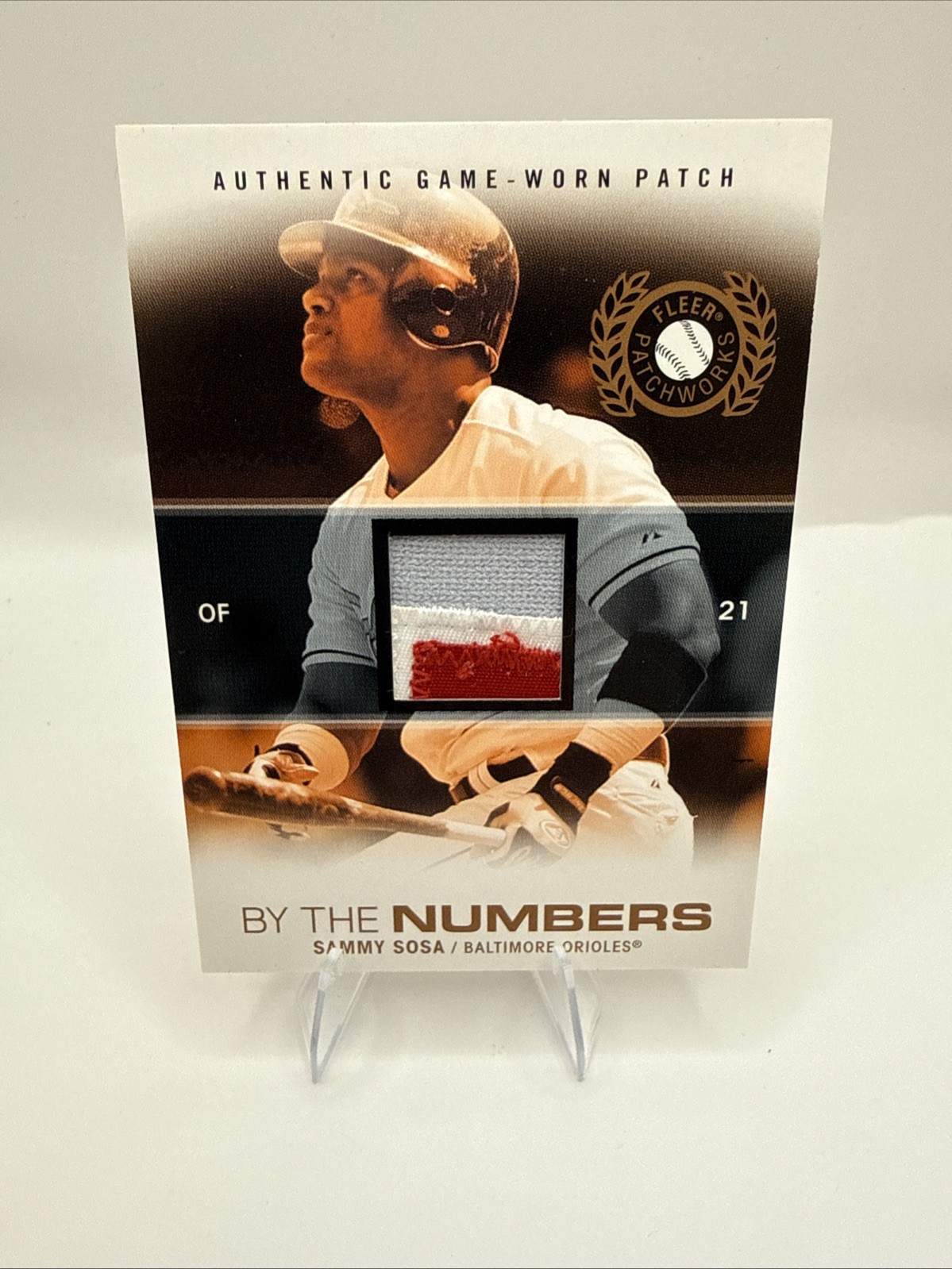 2005 Fleer Patchworks By the Numbers Die-Cut 11/99 Sammy Sosa #BTN-SS Patch