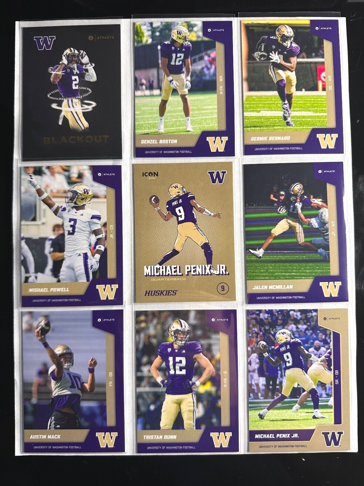 Washington Huskies 2023 OnIt Athlete Football Cards NIL Deals Complete Your Set
