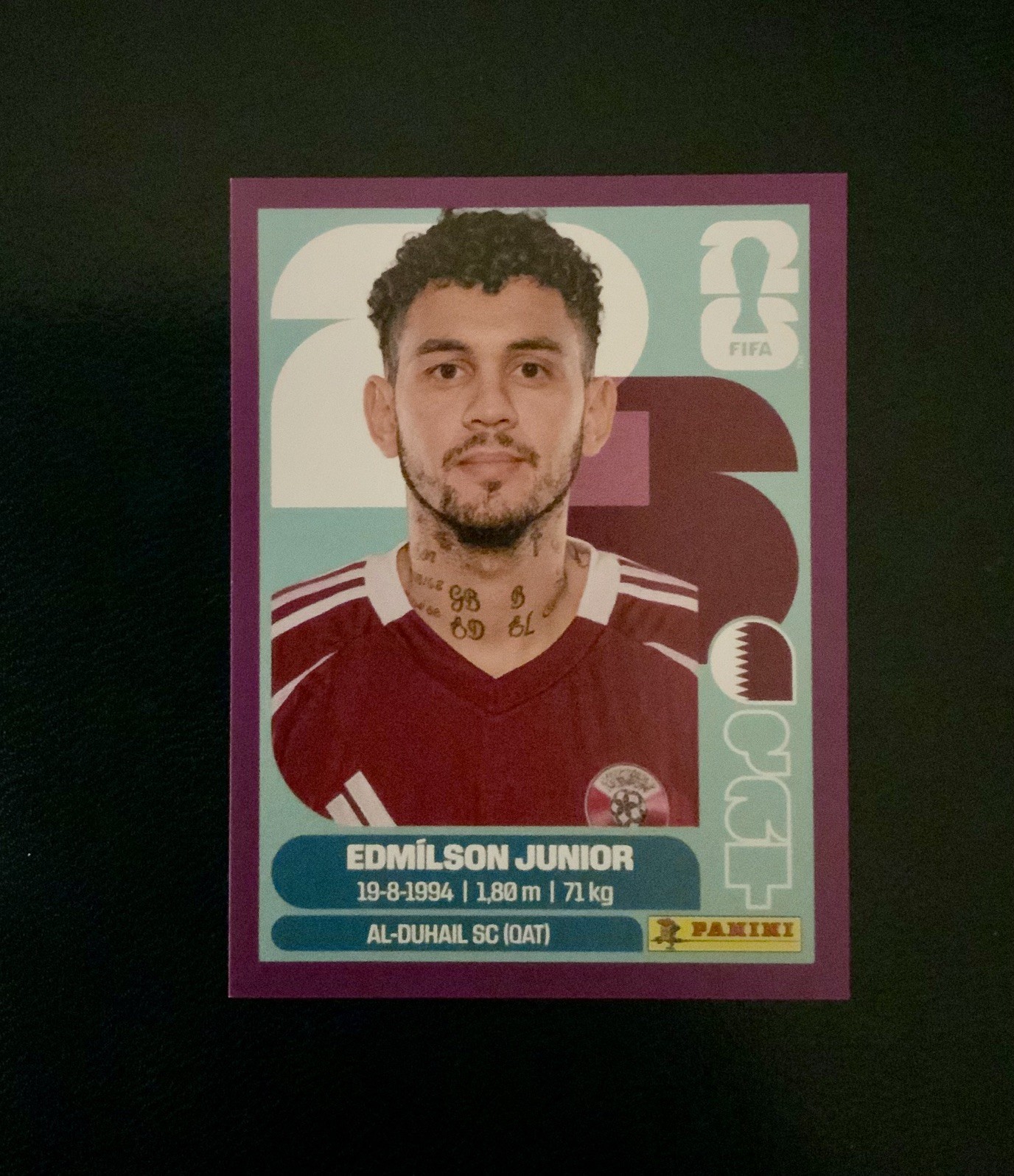2026 Panini FIFA World Cup Edmilson Junior Sticker QAT# 17 RARE PURPLE PARALLEL