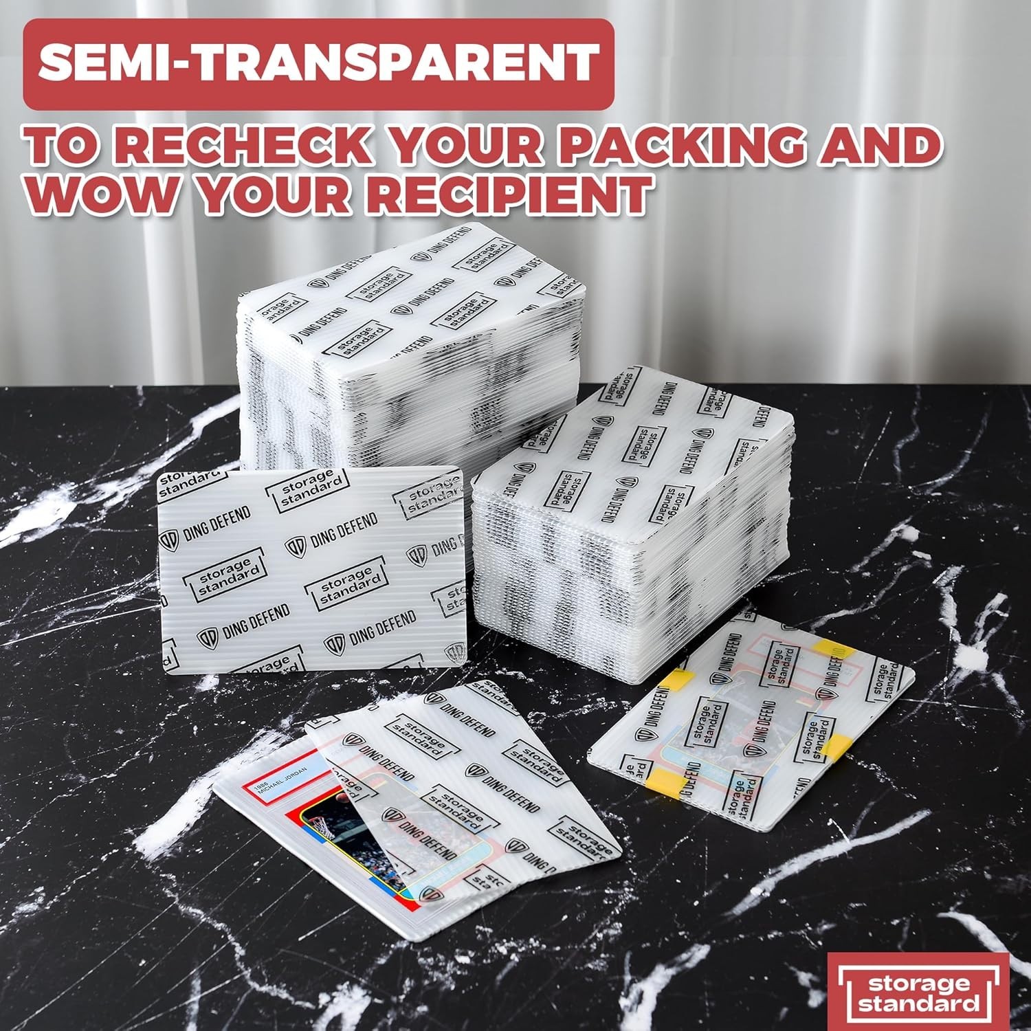 Card Protectors Trading Cards Shipping Supplies, 110-Pack 4” X 6” Graded Card