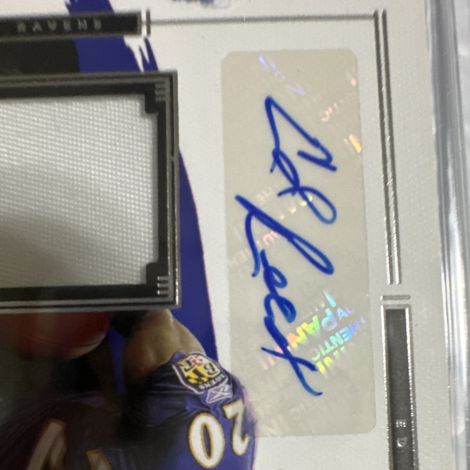 Panini 2021 Impeccable Ed Reed Ravens Elegance Retired Auto Patch ERA-ER