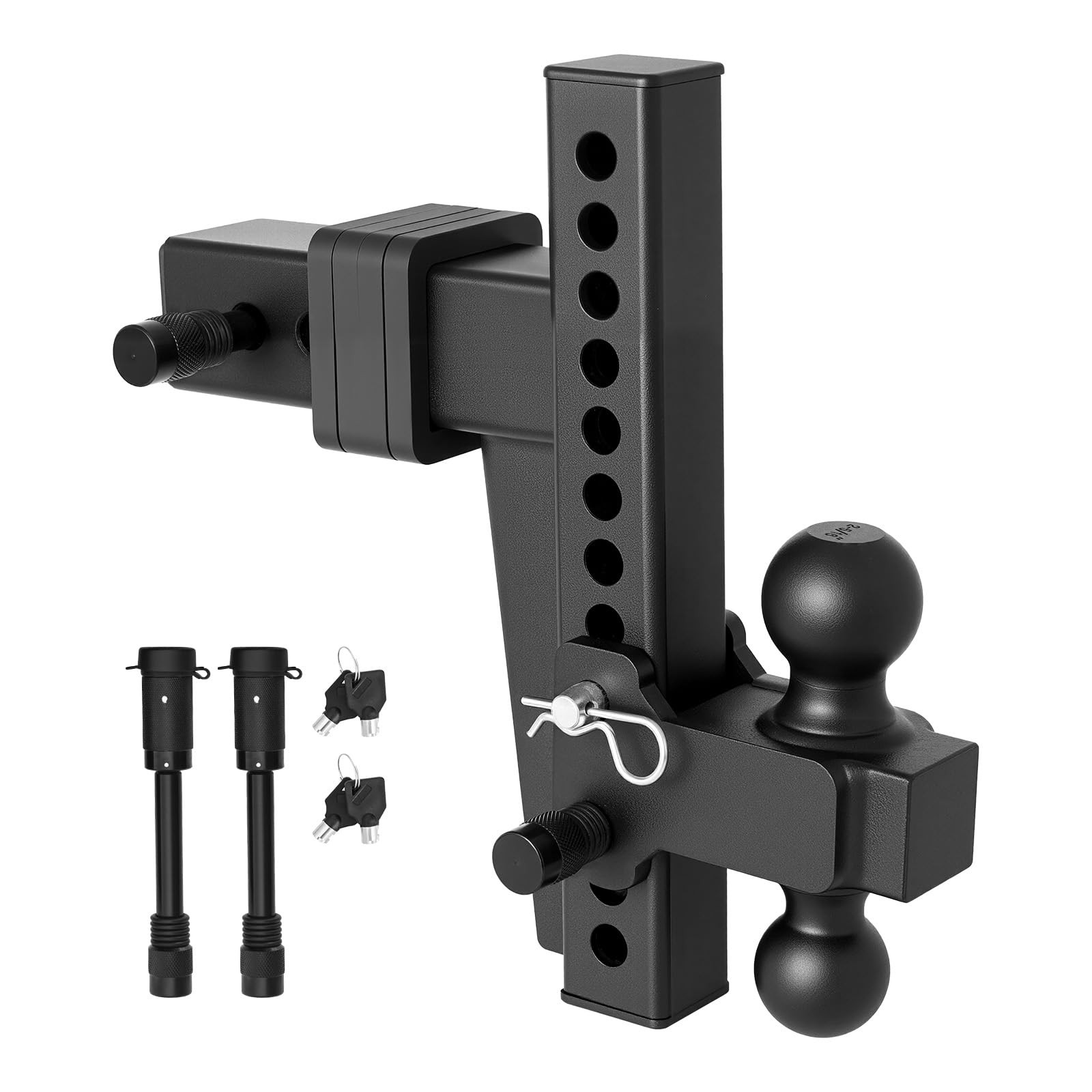 Vevor Adjustable Trailer Hitch Fit 2.5 Receiver Trailer Hitch Mount 2 Balls