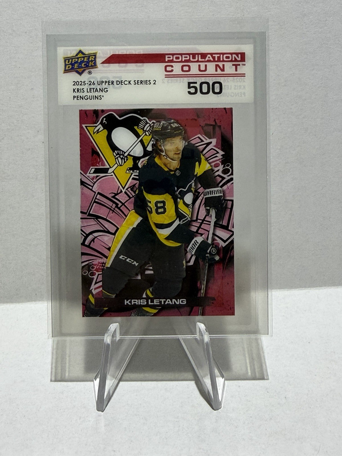 Kris Letang 2025-26 UD Series 2 Hockey #PC-42 Population Count 500 Penguins