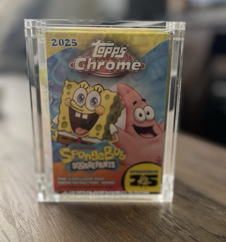 Acrylic Display Case Magnetic FITS 2025 Topps Chrome SPONGEBOB Blaster Box