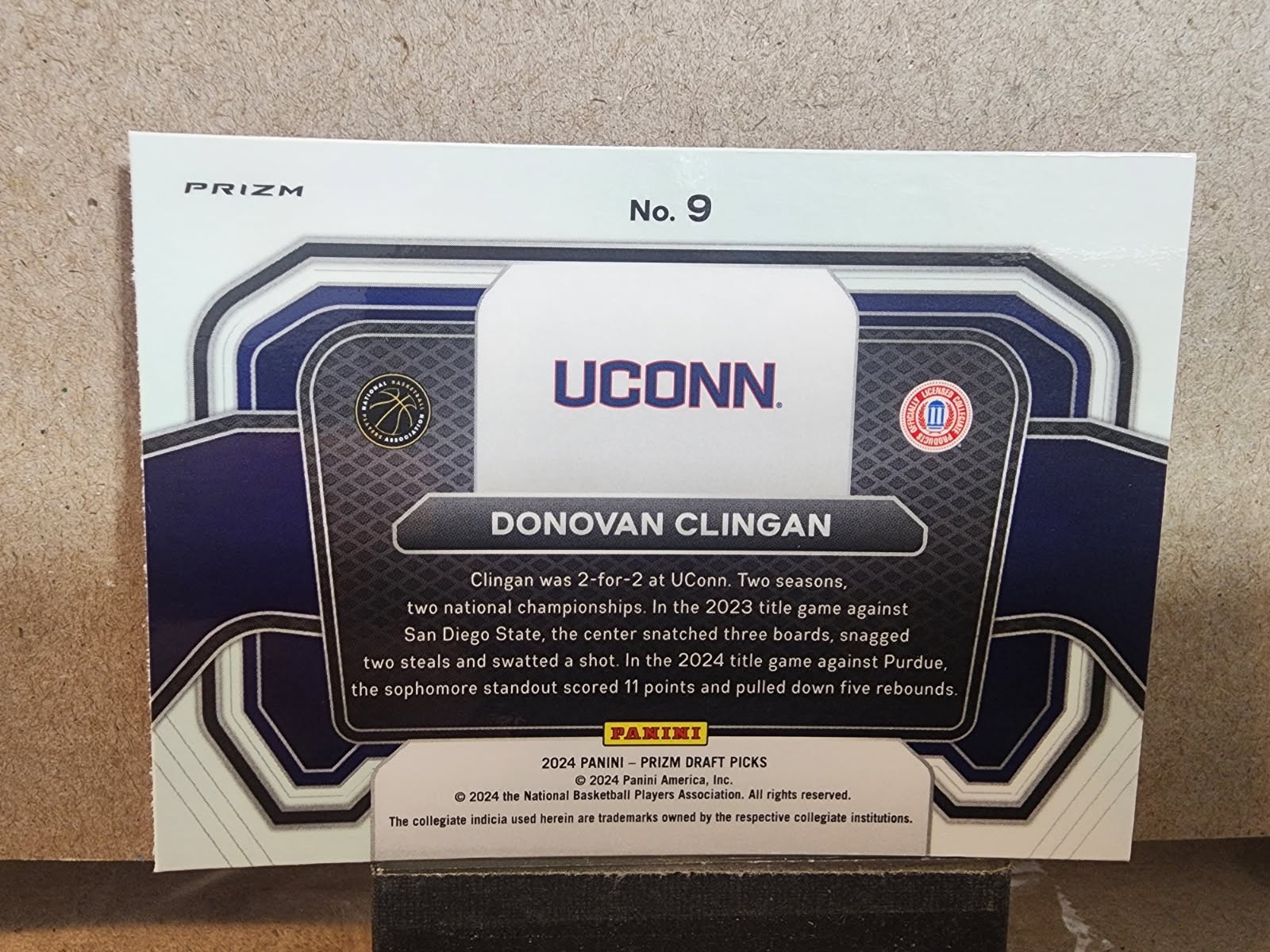 2024 Prizm Draft Picks Campus Legends Red Cracked Ice #9 Donovan Clingan