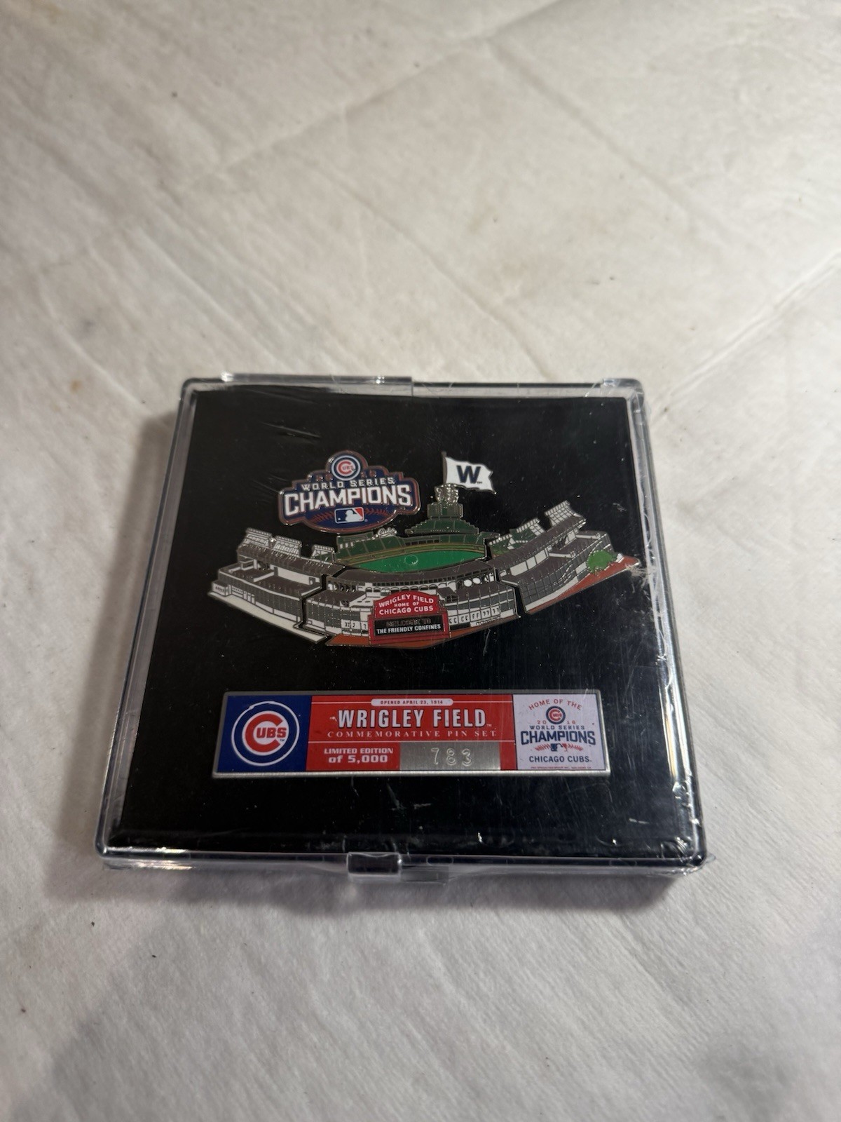 Chicago Cubs 2016 World Series Wrigley Field Pin Set /5000 SEALED Limited Rare