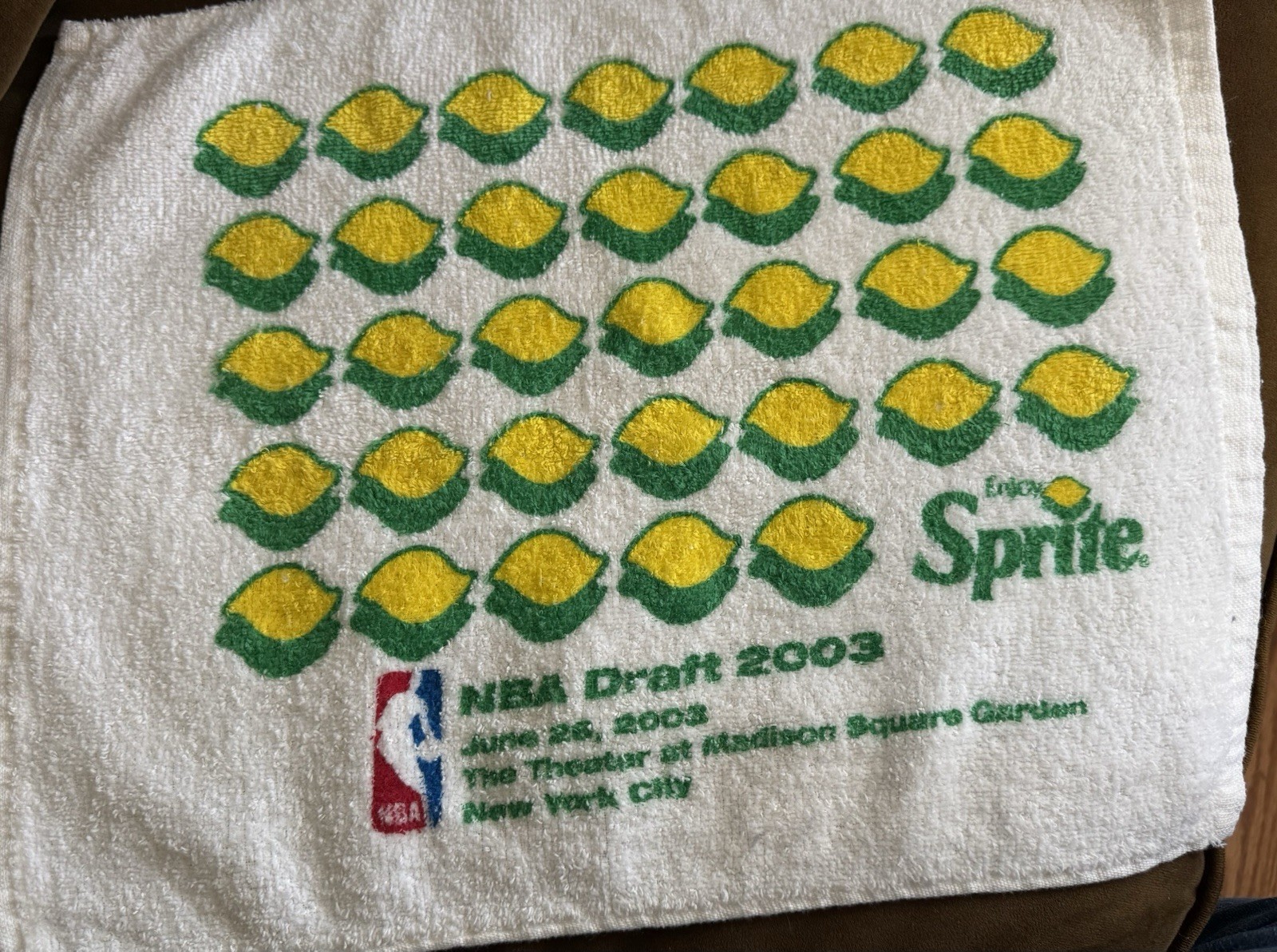 2003 NBA Draft – Sprite Rally Towel – MSG – Lebron James, Carmelo Anthony D-Wade