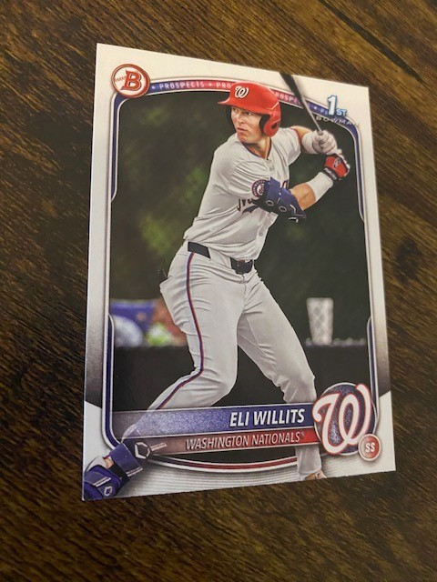 Eli Willits – 2025 Bowman Draft 1st – Base Paper – BD-1 – Washington Nationals