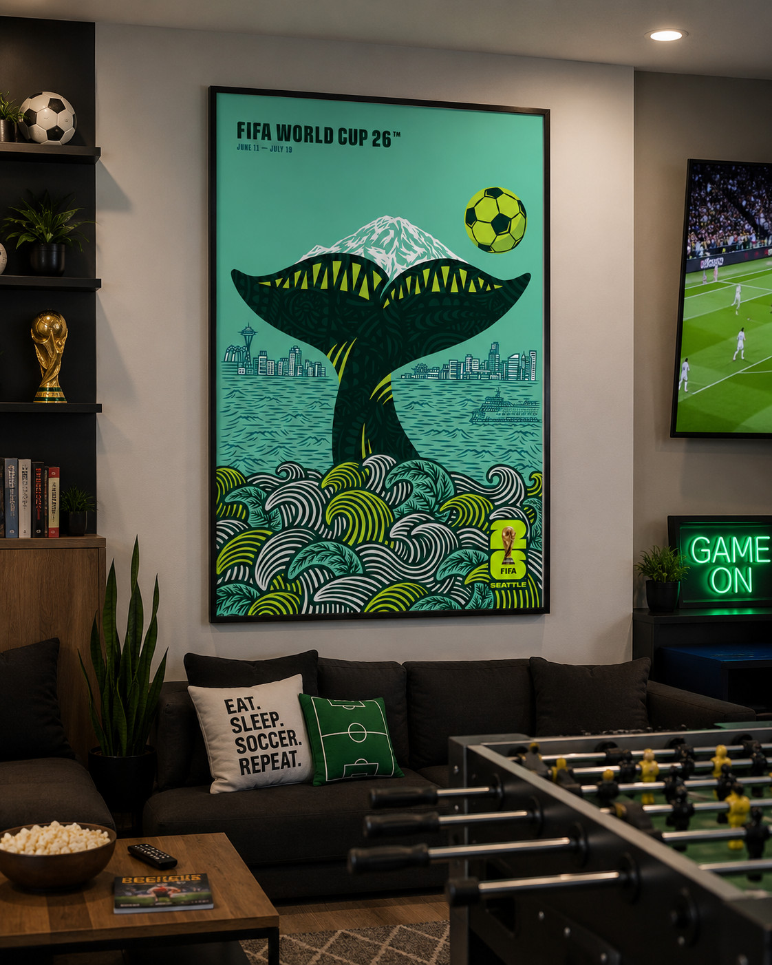 FIFA World Cup 2026 Soccer Football OFFICIAL 24×36 POSTER – Host City SEATTLE