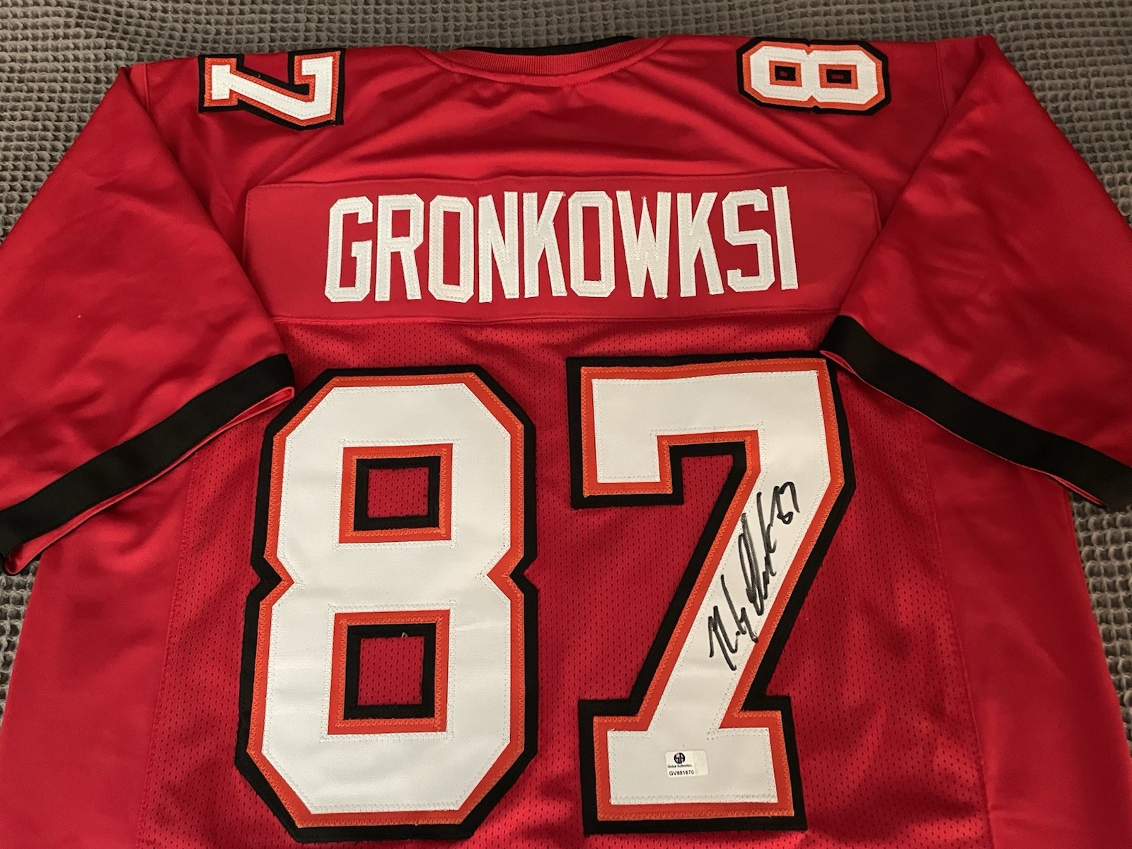 ROB GRONKOWSKI GRONK Signed Tampa Bay Buccaneers CUSTOM JERSEY COA Auto 🔥