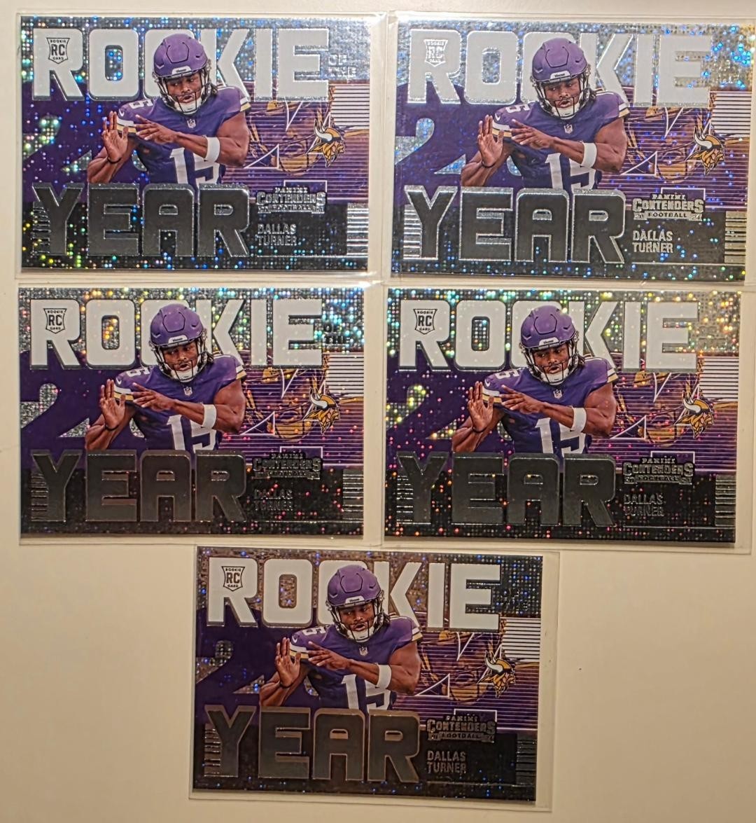 Dallas Turner – 2024 Panini Contenders – Rookie of the Year #14 – Only 5 Left!