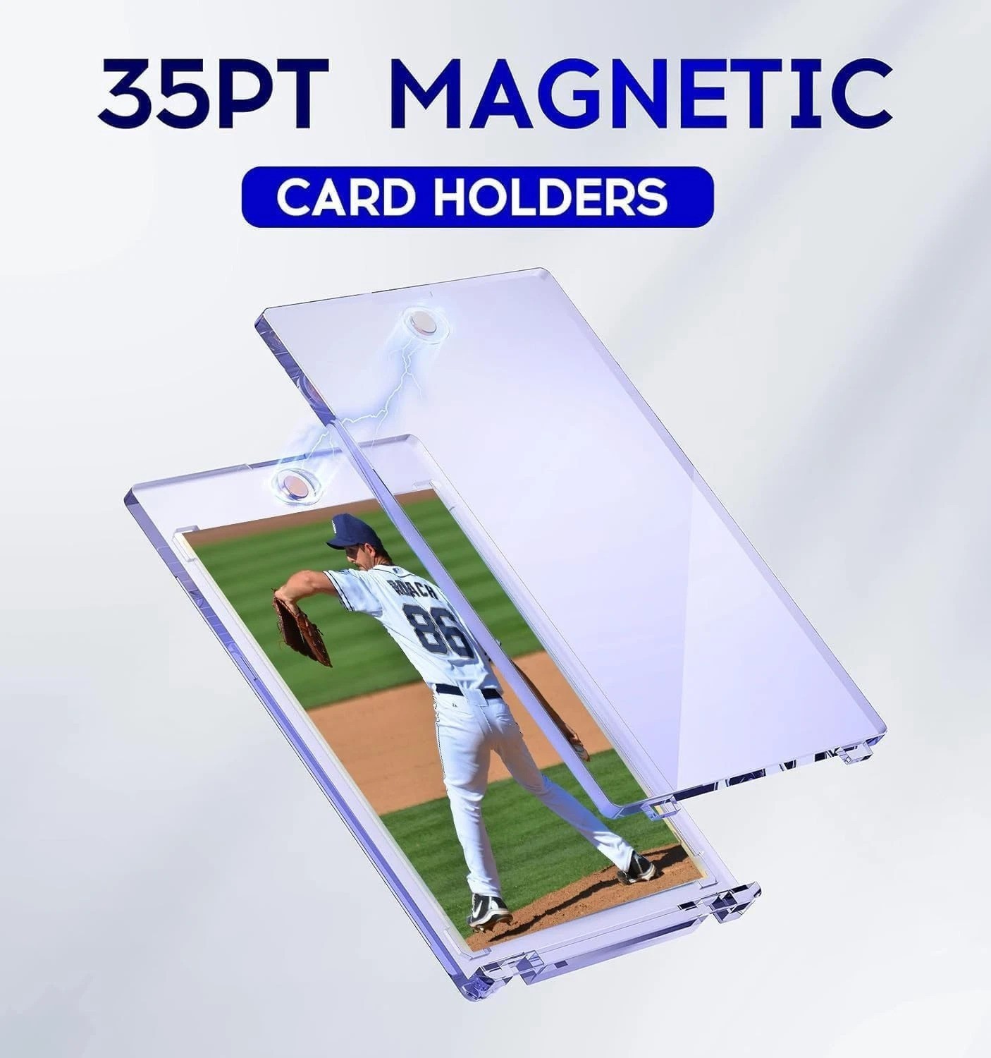 Durable Magnetic Card Holders – 50ct UV Protectors for Trading Card Display