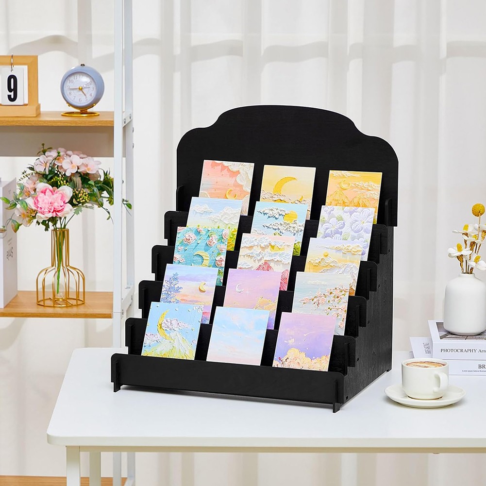 Greeting Card Display Stand Holder for Retail Stores, Postcards, Stickers Rack