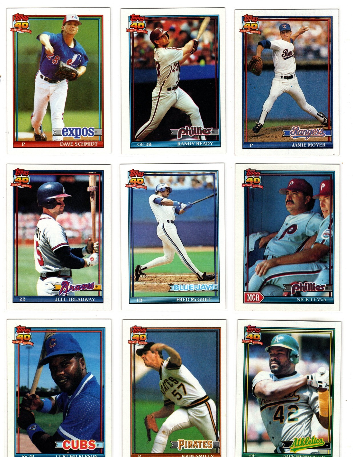 1991 Topps Baseball Trading Cards You Pick / Choose From List #s 1 – 200 / mb39