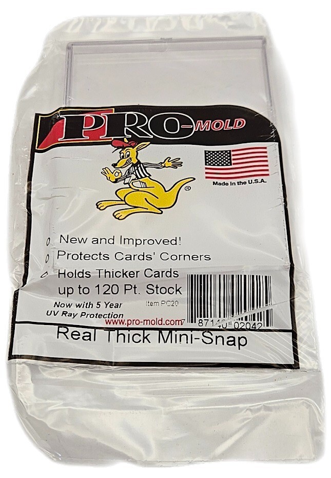 (Pack of 3) Pro-Mold Real Thick Card Mini Snap Tite Holders 120pt Jersey Cards