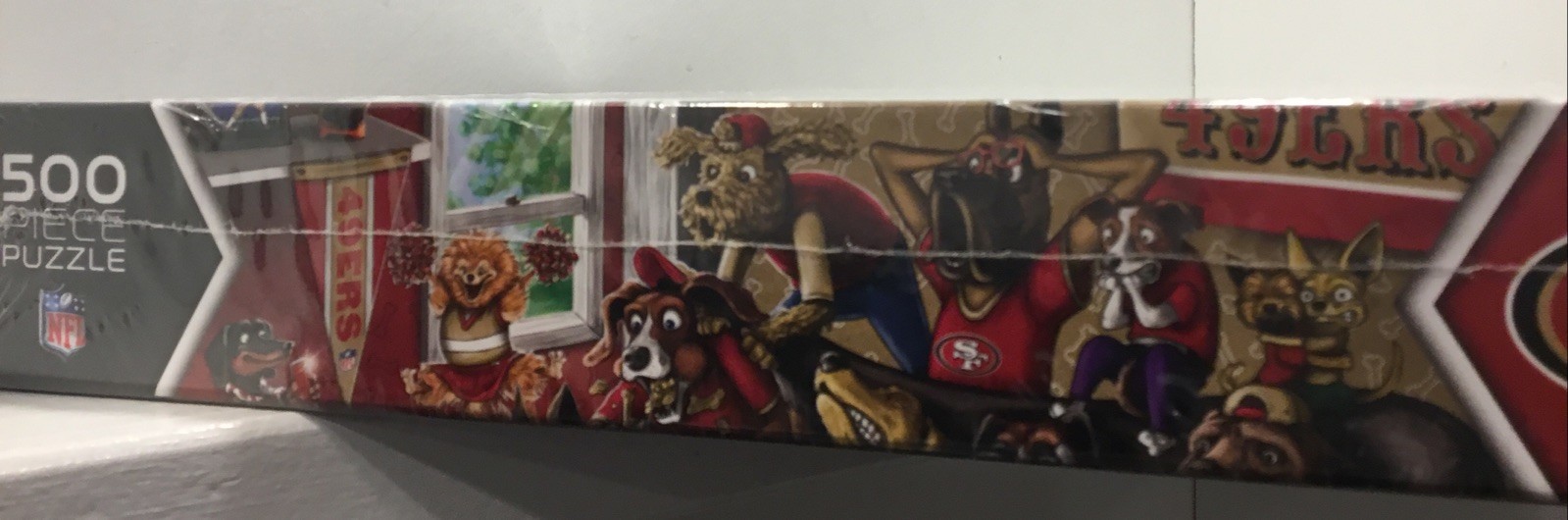 NFL San Francisco 49ers Purebred Fans Dogs Puzzle A Real Nailbiter 500 Pcs NIP