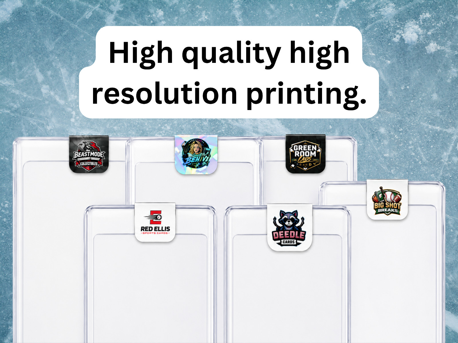 Card OneTouch Stickers, One Touch Case Labels, Advertising Stickers, Custom Logo