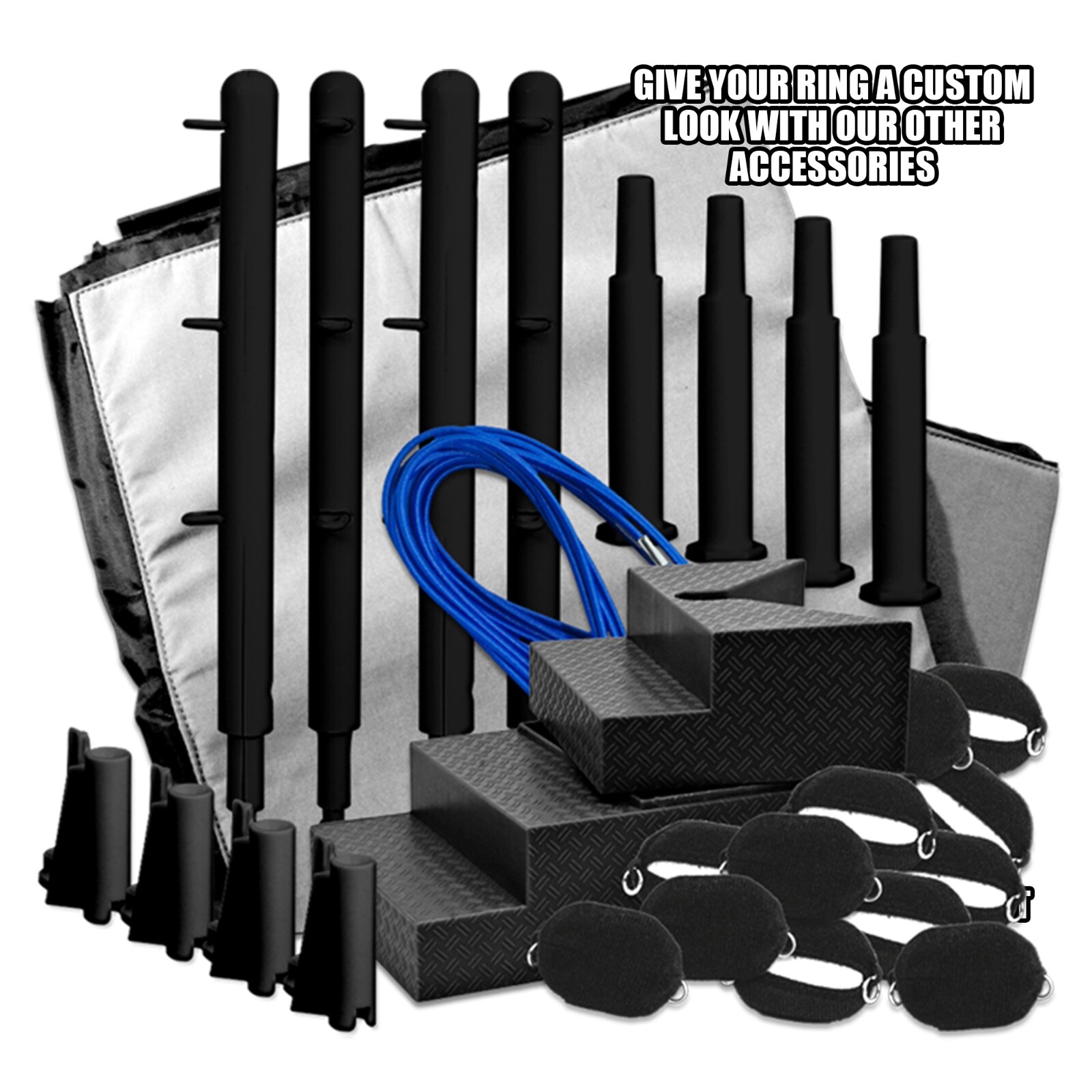 Wrestling Ring & Talking Wrestling Referee Figure for WWE & AEW Action Figures