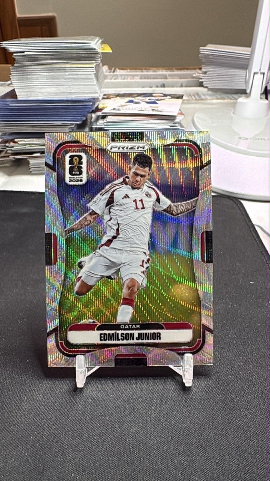 2026 Prizm World Cup 375 Edmilson Junior Hobby Blaster Exclusive Silver Wave