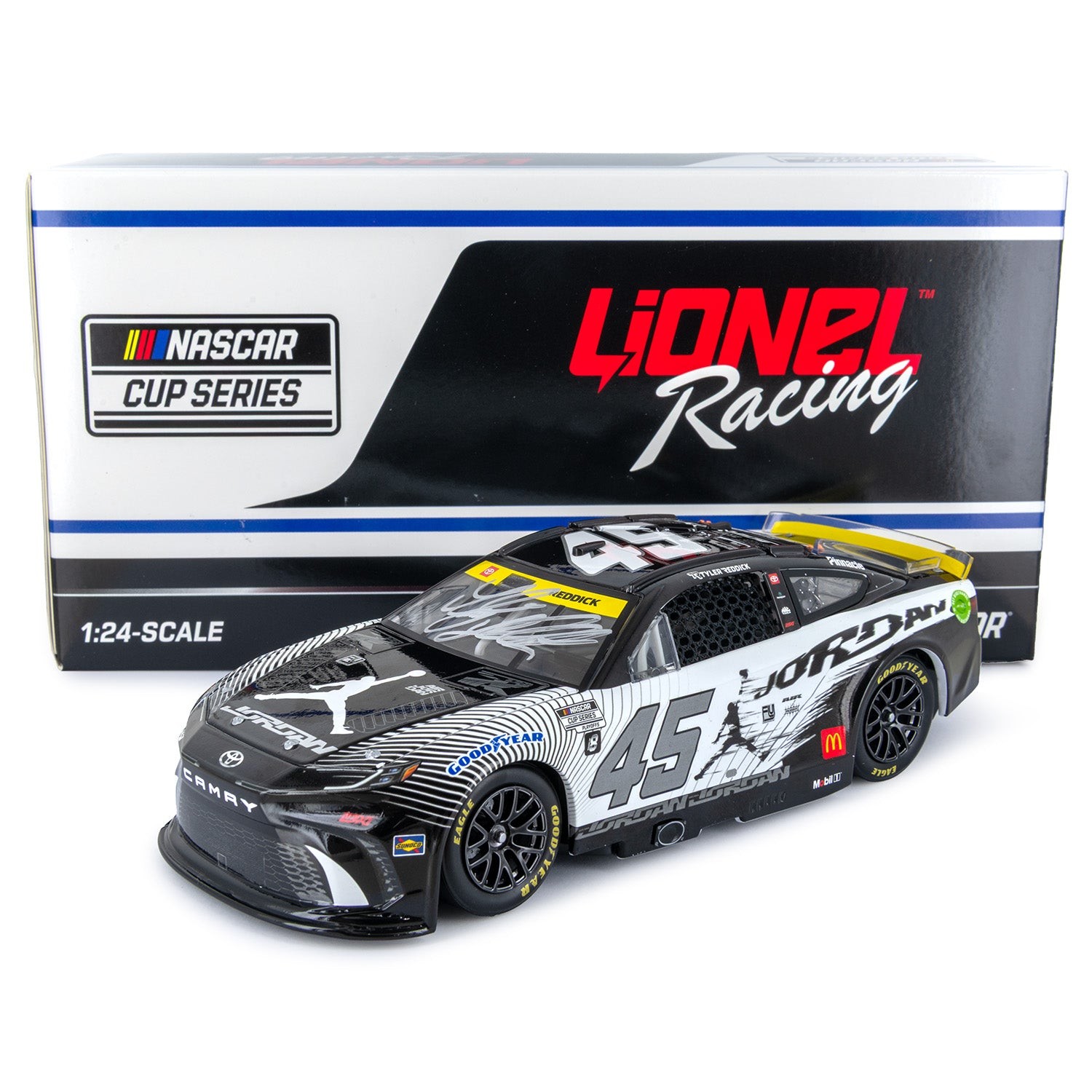 Tyler Reddick Autographed Jordan Brand Black 1:24 Standard 2024 Diecast Car