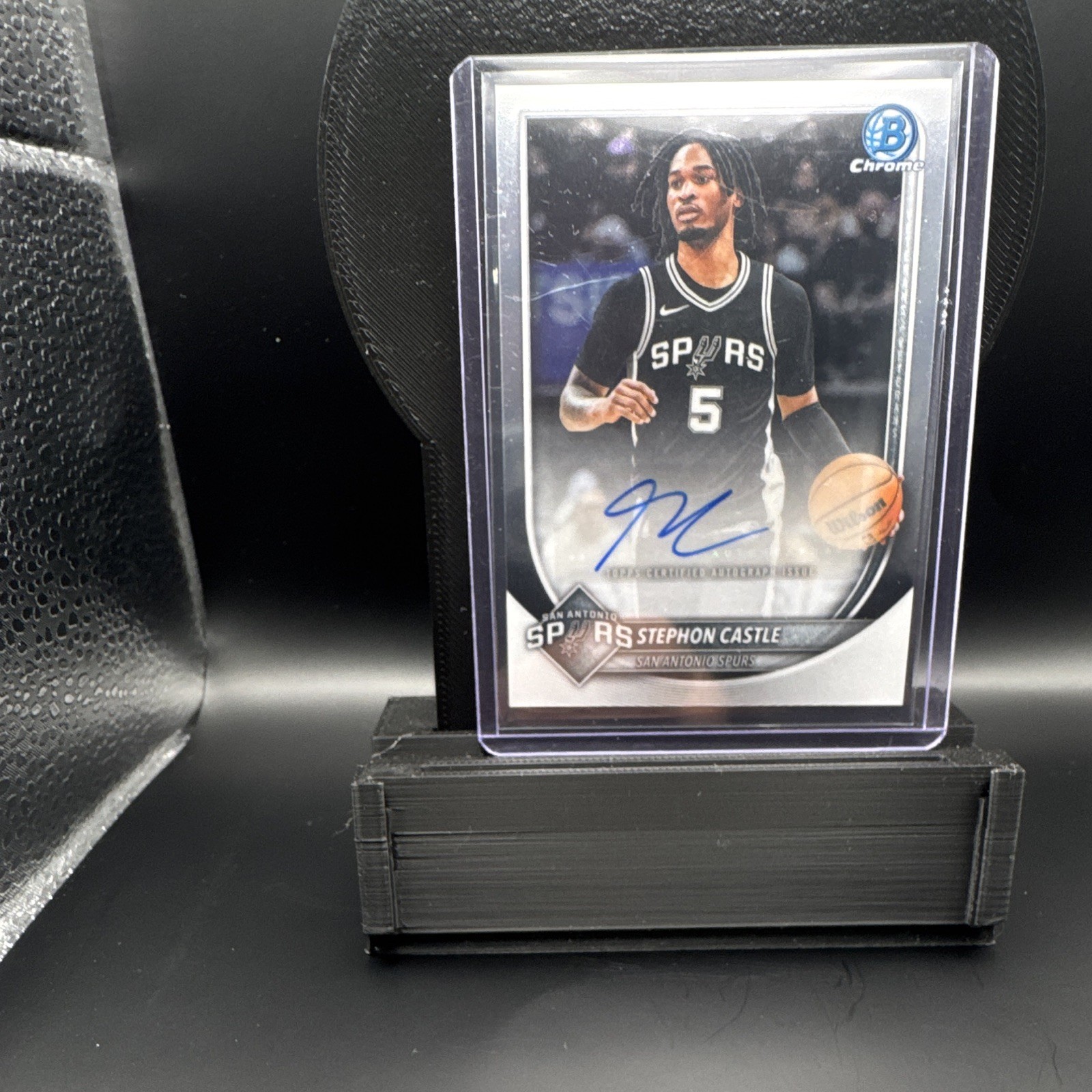 Topps 2025-26 Bowman Chrome Autographs Stephon Castle Spurs BCA-SC Auto