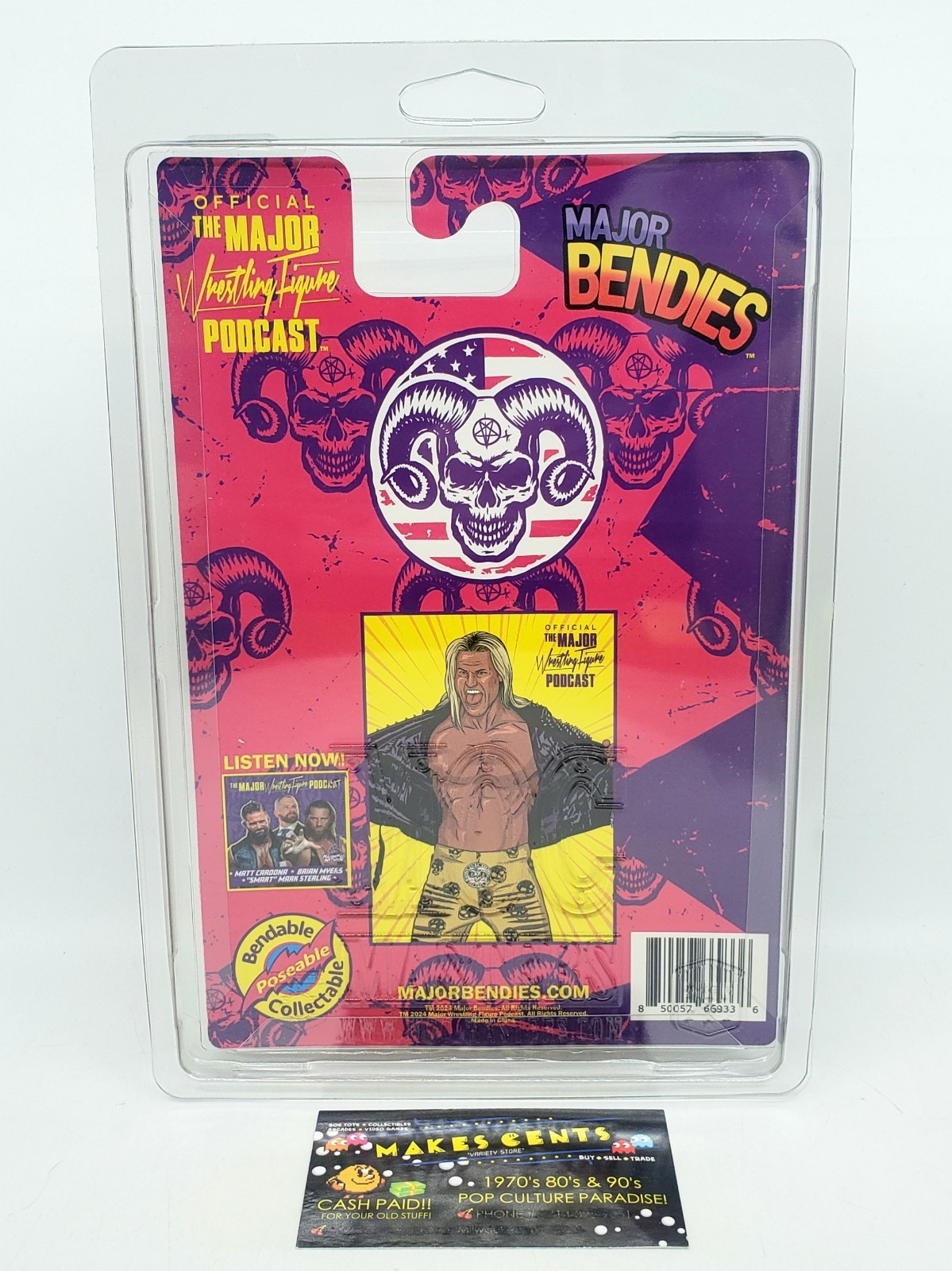 AUTOGRAPH Major Bendies Nic Nemeth Wrestling Figure Podcast Series SIGNED – NEW