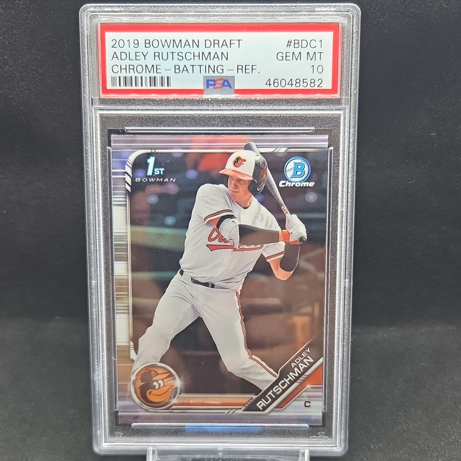 2019 Bowman Draft Chrome Refractor Adley Rutschman Batting BDC-1 PSA 10 RC