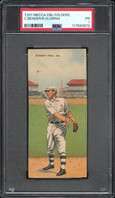 1911 T201 MECCA DOUBLE FOLDERS C.BENDER/R.OLDRING PSA PR 1