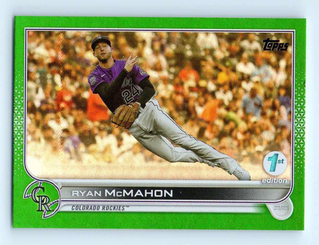 2022 Topps 1st Edition Green Ryan McMahon 1/150 Colorado Rockies #132 Serial #1!
