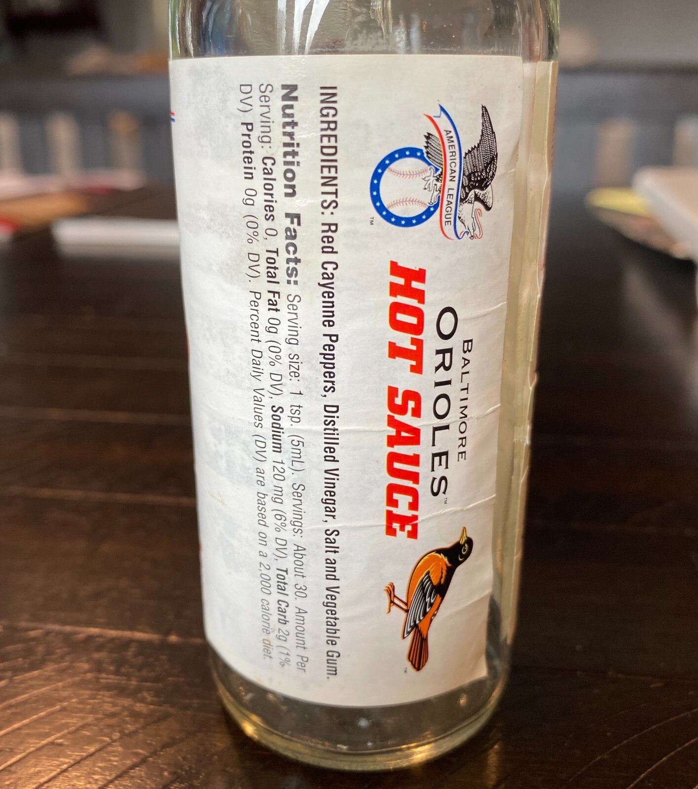 Vintage Baltimore Orioles Collectible Hot Sauce Empty Bottle – MLB Licensed