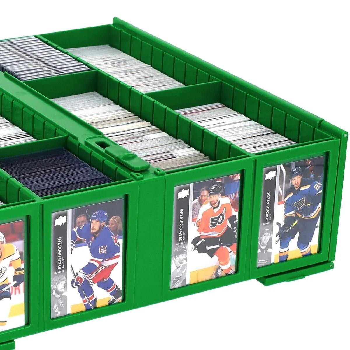 BCW GREEN Collectible Card Bin 3200 Ct. Durable Plastic Holder w/ 12 Partitions