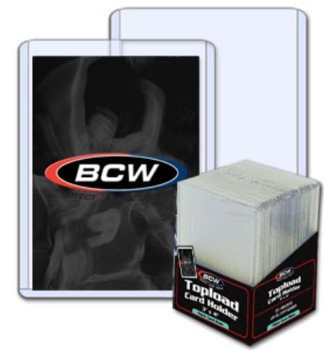 Lot of 200 BCW 2mm Thick Baseball Trading Card Hard Plastic Topload Holders 79pt