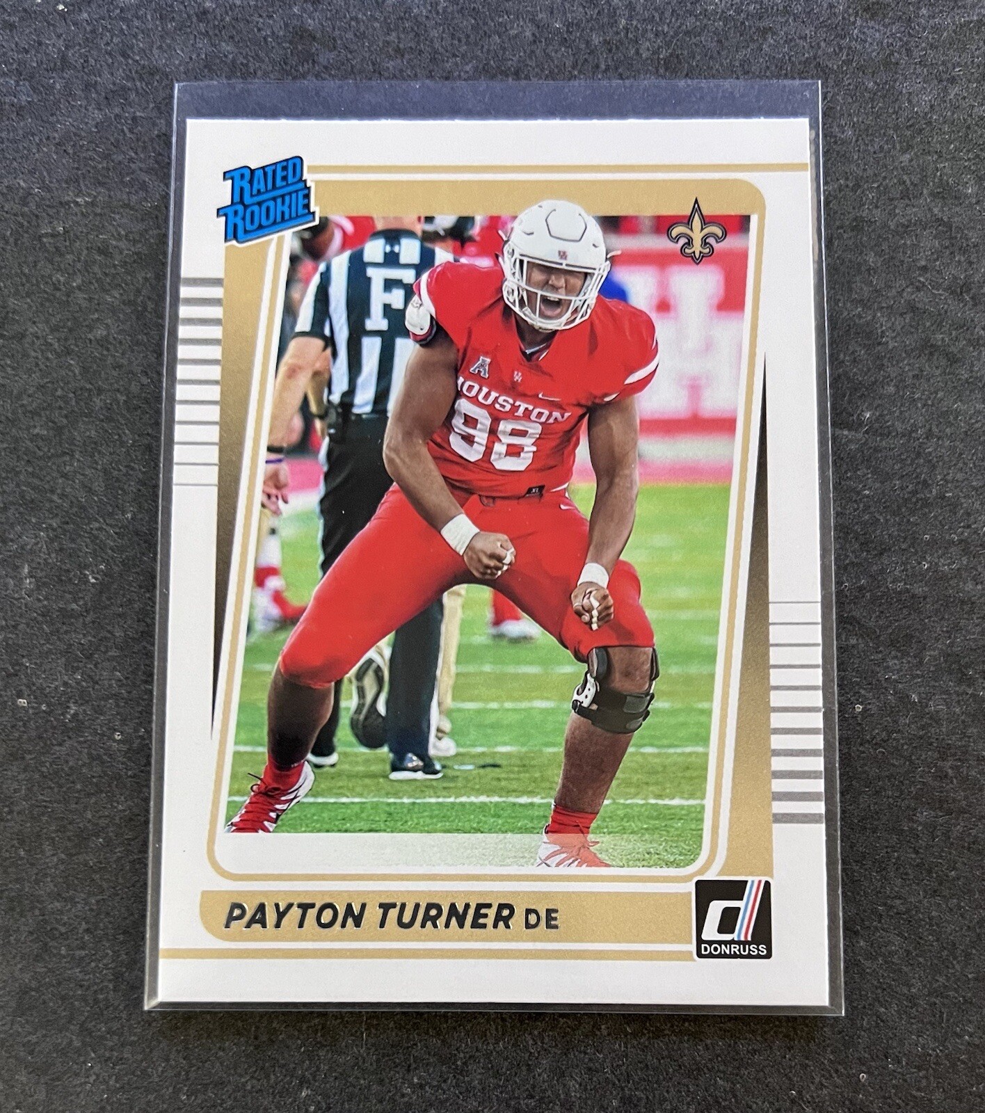 Payton Turner 2021 Optic Rated Rookie Purple Shock Parallel Prizm Saints 4Total