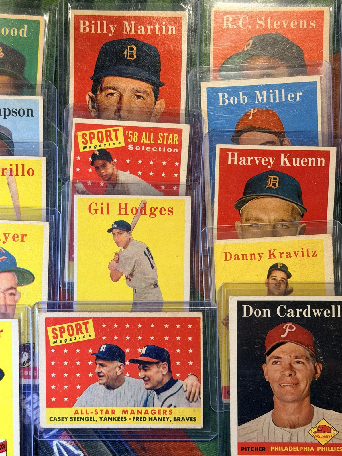 1958 Topps Baseball Card LOT (21) Gil Hodges Curt Flood Aparicio Billy Martin