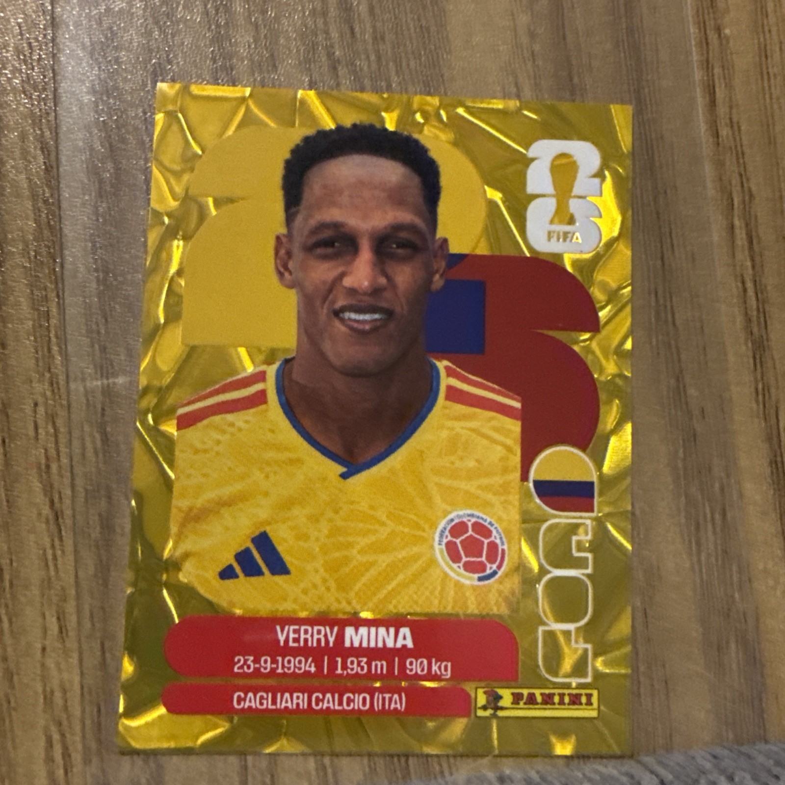 Panini FIFA WC 2026 Stickers-Exclusive Gold Crumple-COL Colombia- Pick Yours
