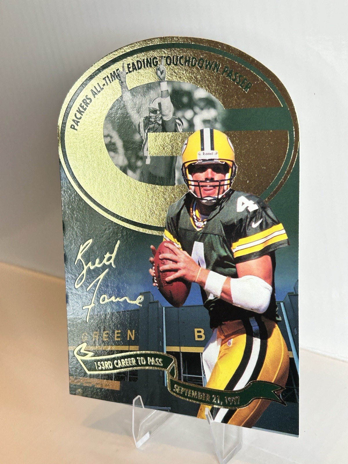 1997 The Score Board | Brett Favre #BF4 | Jumbo Limited Edition /4,444 | Packers