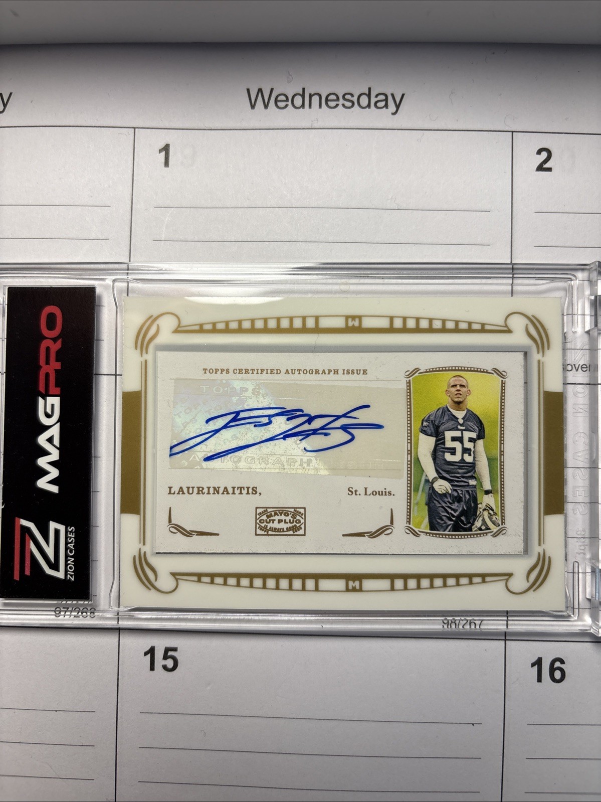 James Laurinaitis 2009 Topps Mayo Mini Framed Rookie Auto #MA-JL
