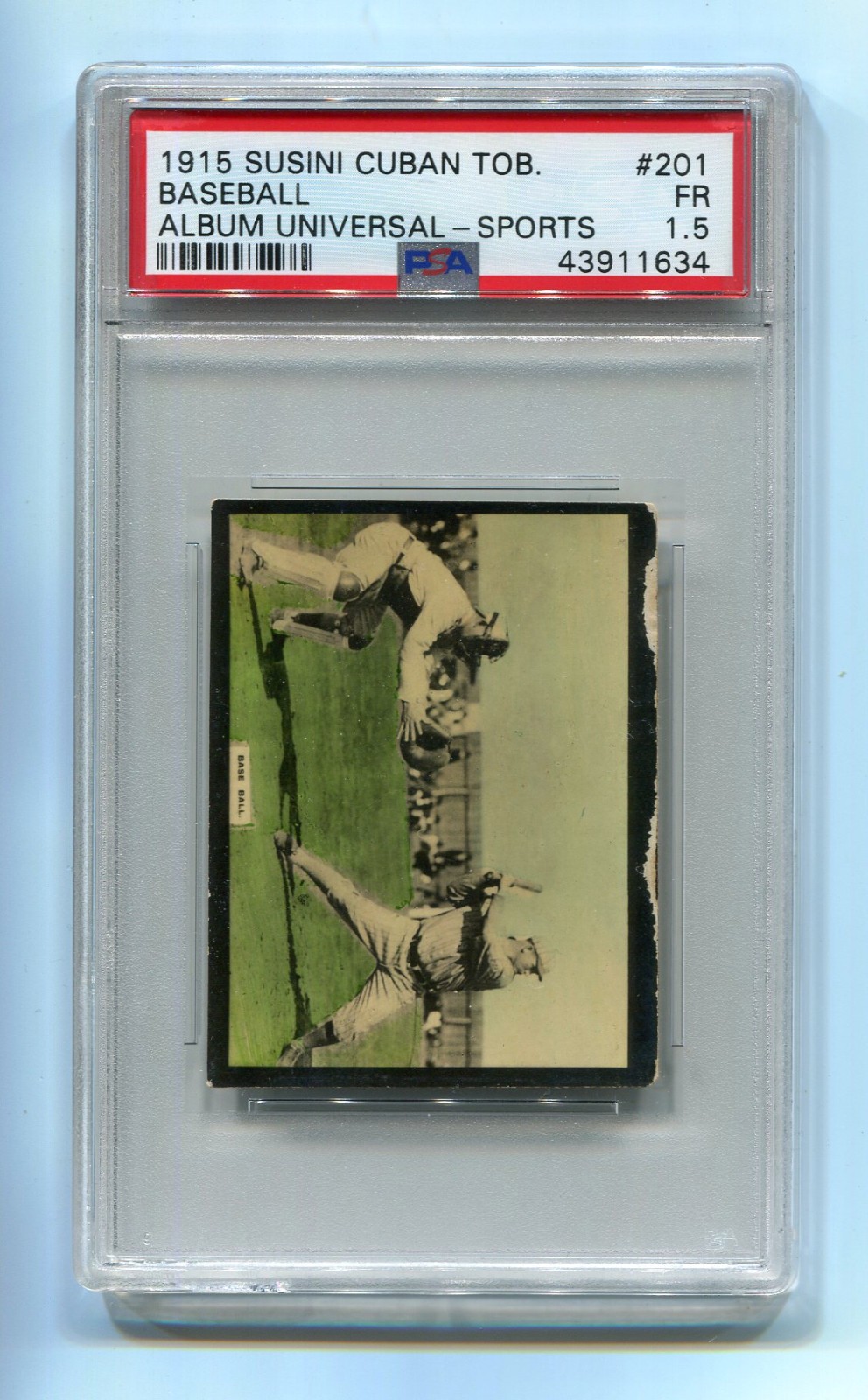 1915 Henry Clay Susini Album Universal Color 201 Baseball Red Murray PSA 1.5 NQ