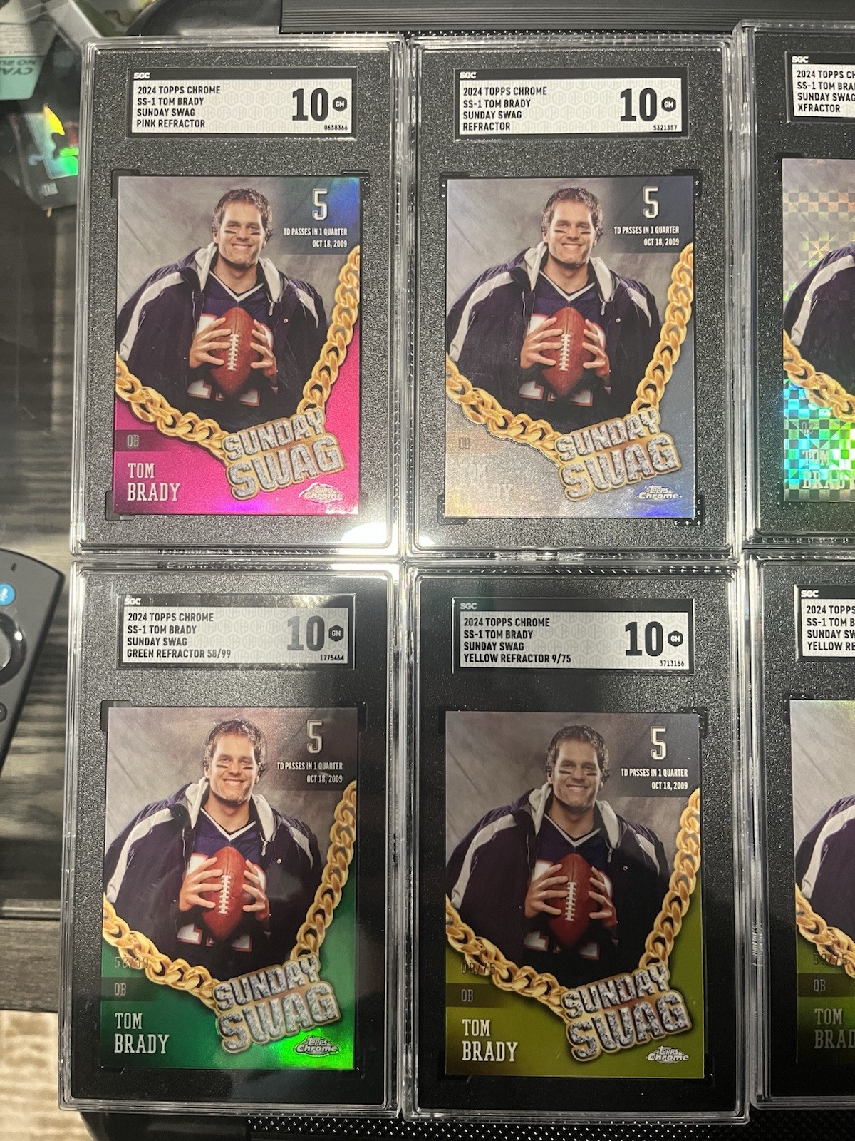 2024 Topps Chrome Tom Brady SS-1 Rainbow Sunday Swag Lot Sgc 10 /5 /25 /50 /75