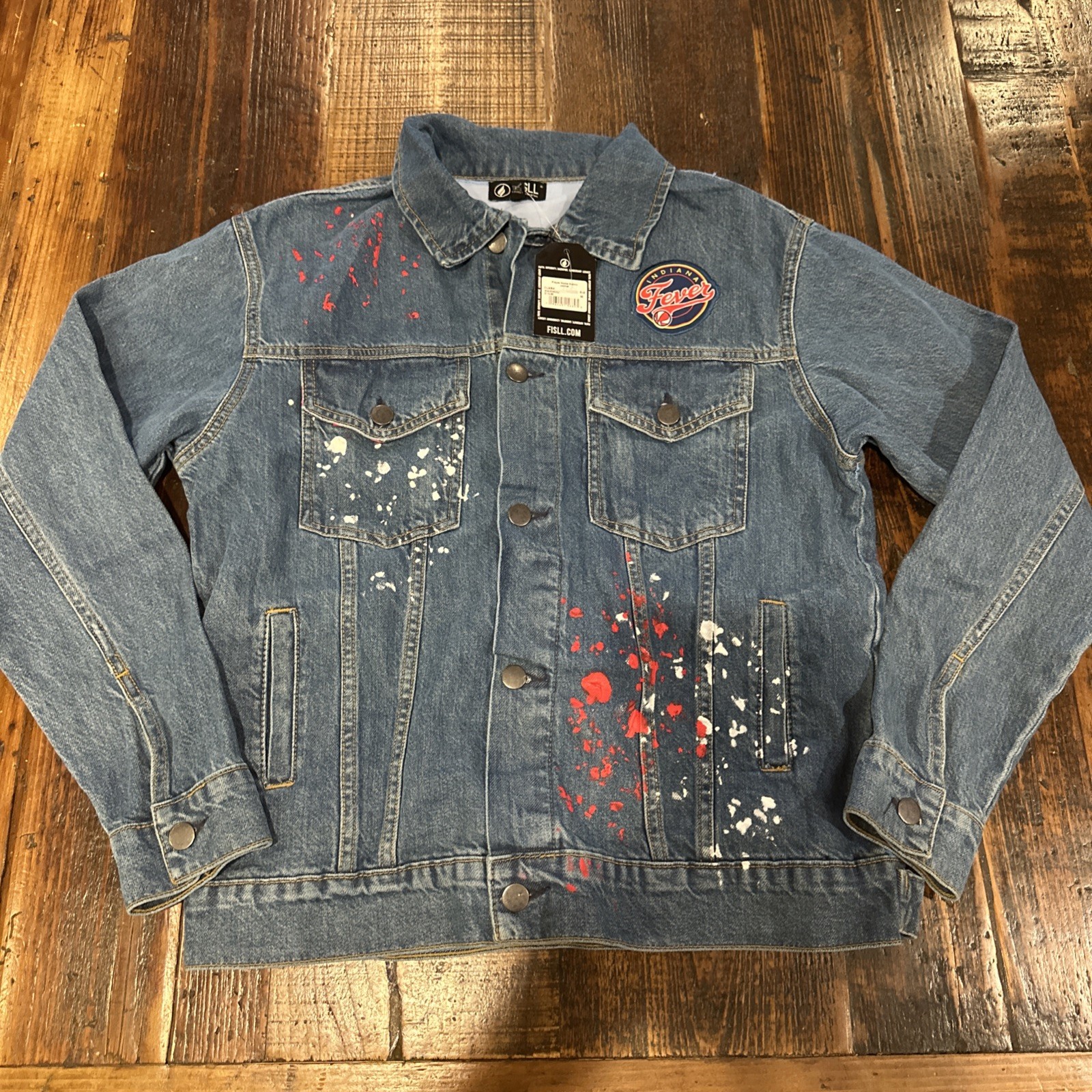 Caitlin Clark Licensed RETRO Indiana Fever Denim Jacket Women’s Sizes WNBA