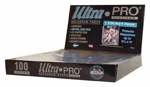 100 Ultra PRO Platinum 1-Pocket 8.5×11 Pages Sheets Protectors Binder 8-1/2″x11″