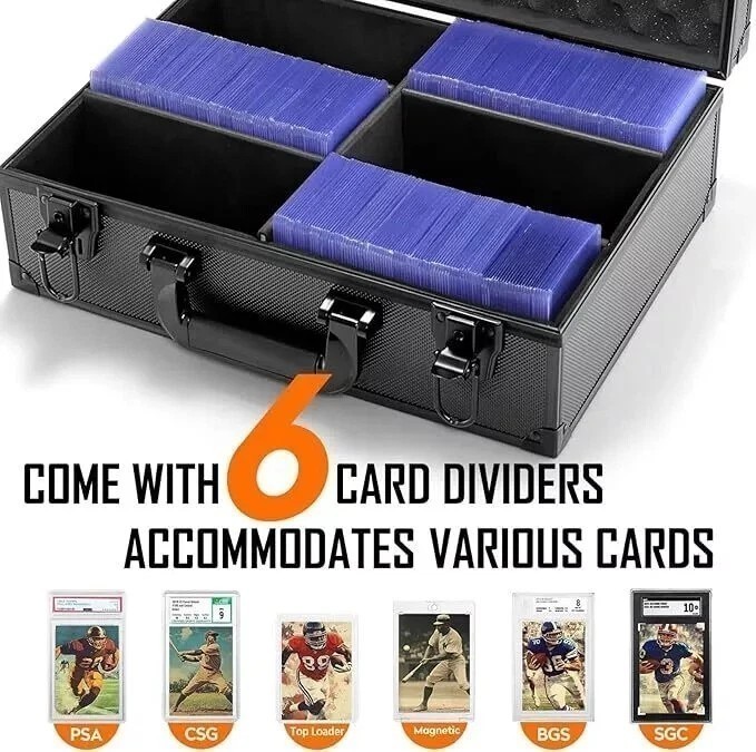For Toploader Hard Case For 3″ x 4″ 35pt Sports Cards Storage Boxes Holds 600+ A