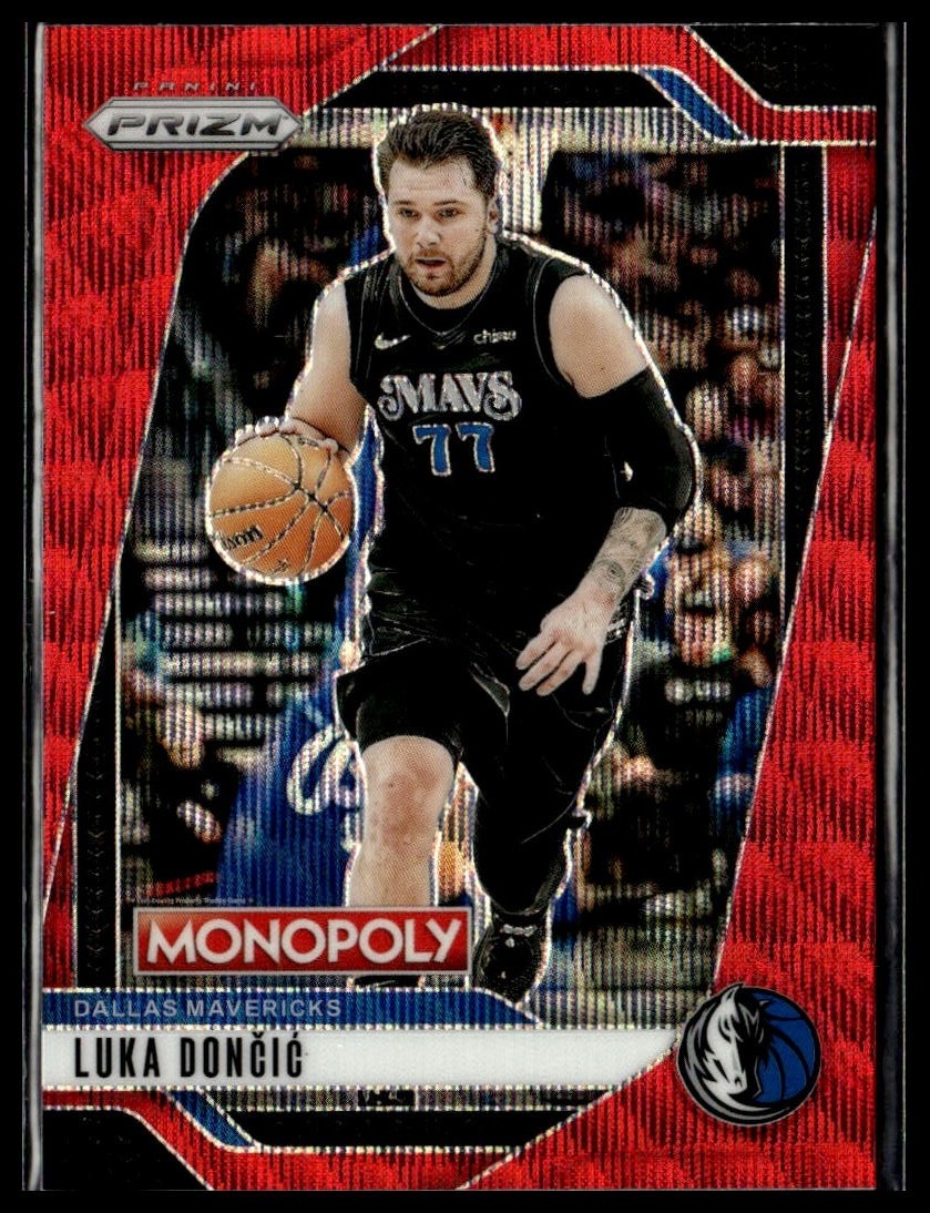 2024-25 Panini Prizm Monopoly 49 Luka Doncic Dallas Mavericks Ruby Wave