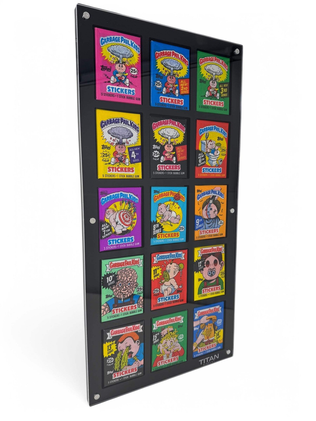 15 Wax Pack Hanging Wall Display Frame for GPK & Non-Sport Wax Packs