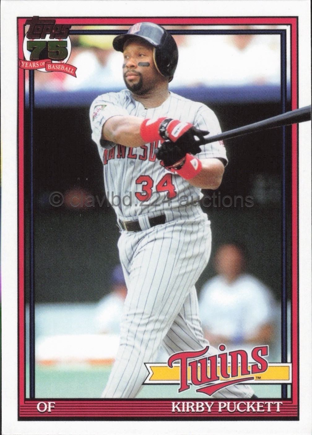 MLB 2026 TOPPS – Kirby Puckett – 1991 35th Anniversary Insert #T91-94 Twins