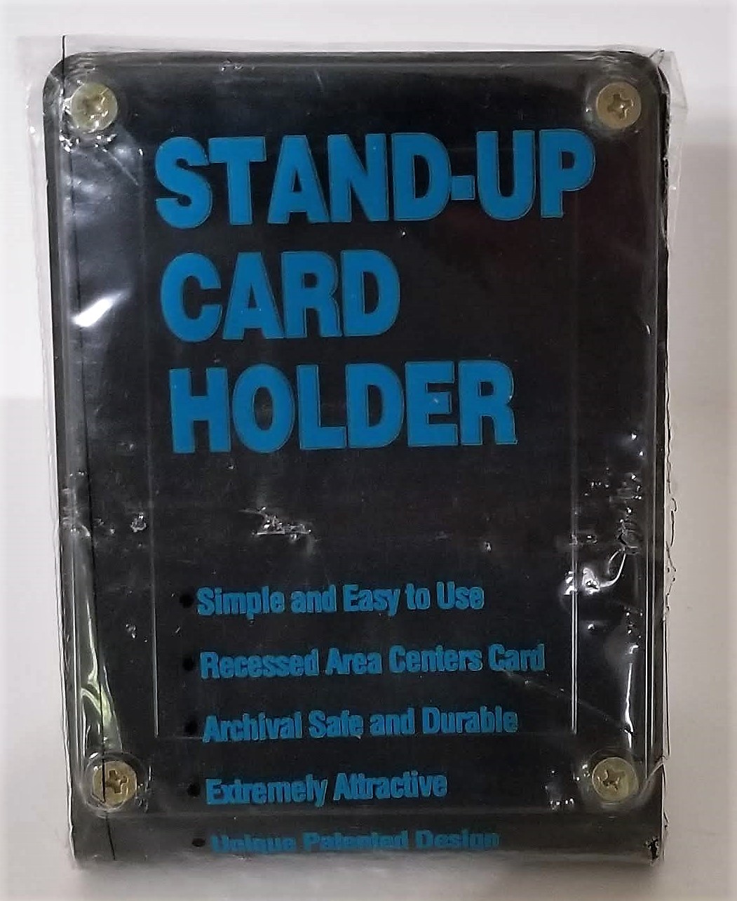 Stand-Up High Quality Trading Card Holder Lot of 4 Black Screw Down Archival