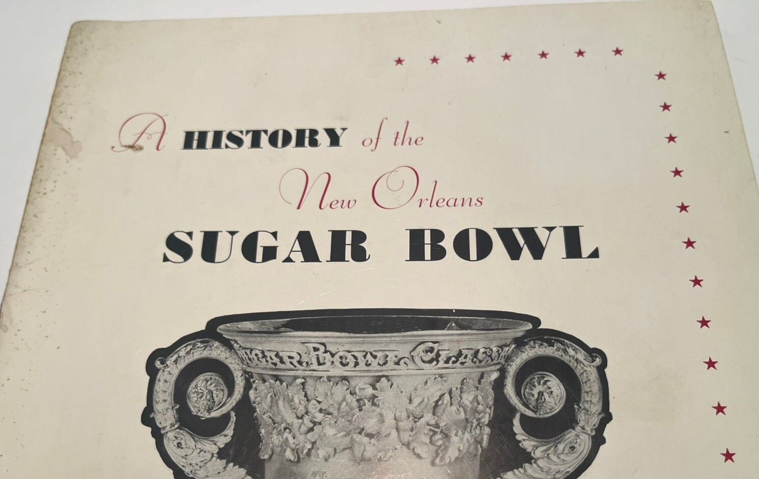 New Orleans 1951 Sugar Bowl Souvenir History Book, a Football Classic Fred Digby